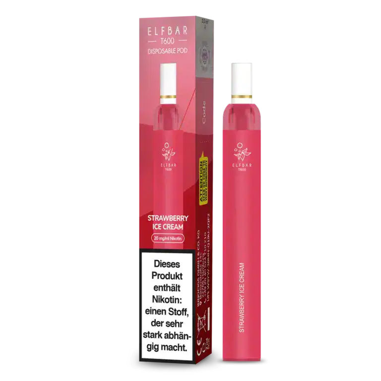Elf Bar T600 Strawberry Ice Cream Einweg E-Zigarette