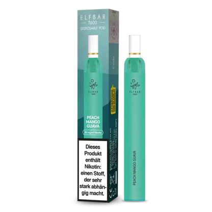 Bei uns bekommst du alle Elf Bar t600 Sorten zu besten preisen, unter anderem Peach Mango Guava