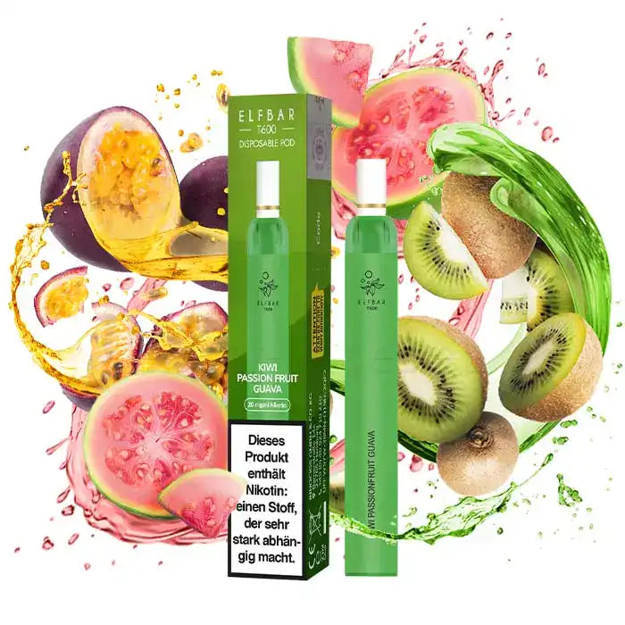 Elfbar T600 Kiwi Passionfruit Guava bei Elfbar Vapes EU kaufen