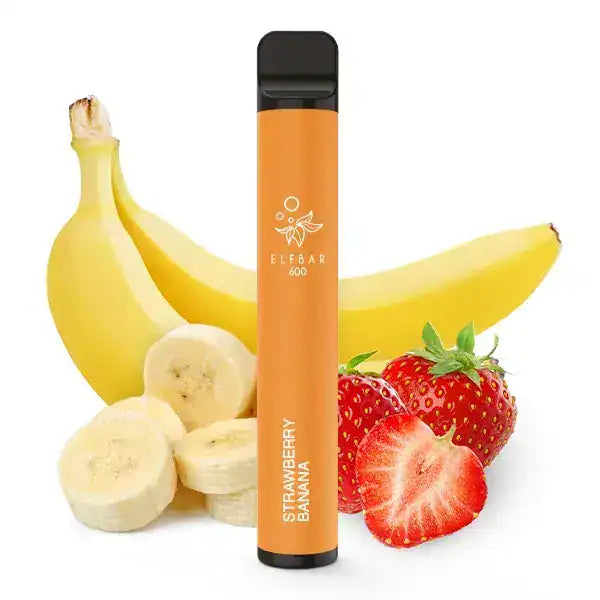 Der originale Elfbar Strawberry banana mit sicherheitssiegel und neuer steuerbanderole,