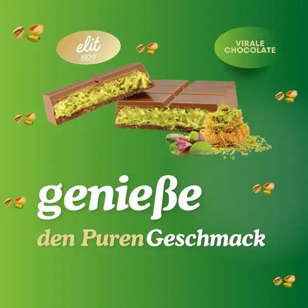 Elit Dubai Schokolade Orientalische Vollmilch mit Pistazie