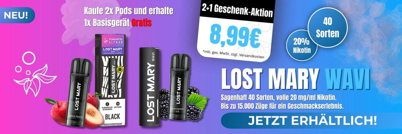 Lost Mary Wavi Pod-System kaufen – 40 Sorten, 20mg Nikotin, ab 8,99€