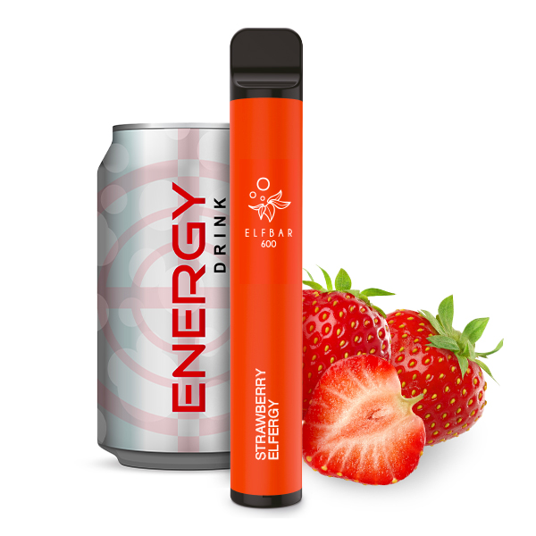 Elfbar Elfergy Strawberry von Elfbar bringt dir den Geschmak von frischen Erdbeeren in kombination mit einer erfrischenden Energy Note