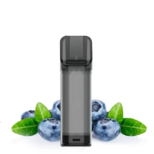 ELFA Pods Blueberry abgebildet im Hintergrund frische Blaubeeren abgebildet