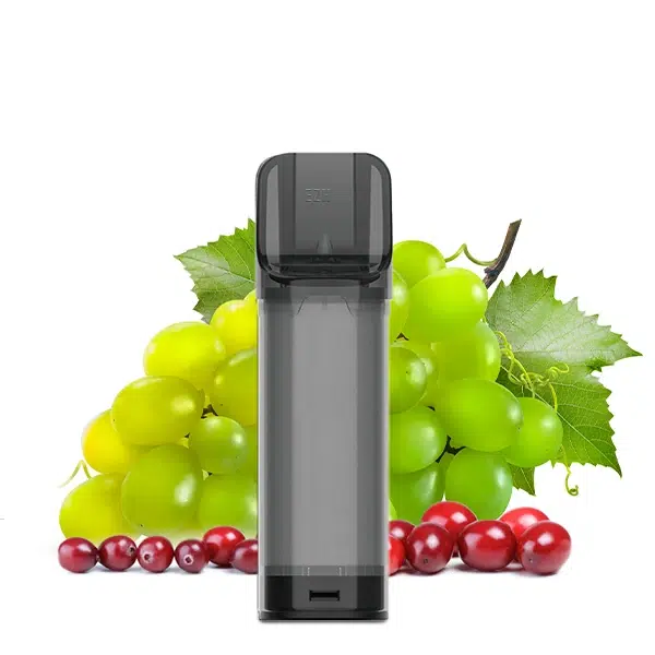 ELFA Pods Cranberry Grape vorne abgebildet hinten Cranberry und Traube abgebildet