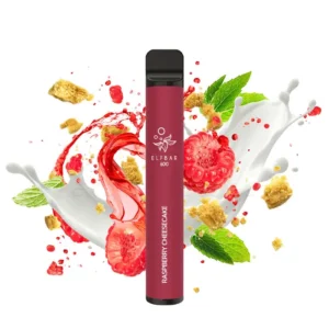 Kaufe die neue Sorte elfbar 600 Raspberry Cheesecake direkt bei uns im Shop