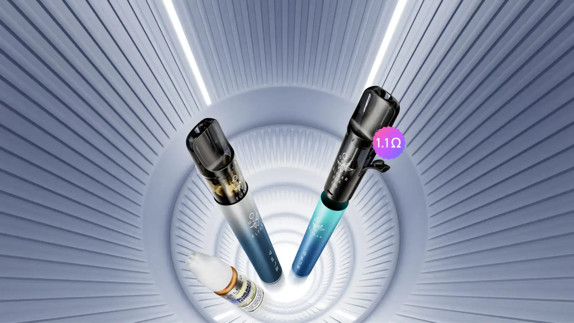 Elfa Refill Pods und Basisgeraet Banner