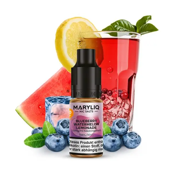 10ml Maryliq Blueberry Watermelon Lemonade mit 20 mg/ml nikotinstärke by Elf Bar