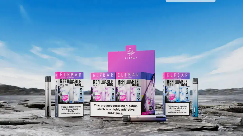 Elfa Turbo Pod Kit mit einem Kostenlosen Turbo Refill Pod bei Elfbar Vapes EU unschlagbar günstig