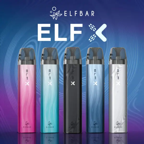 Elf Bar Elf x in den verschiedenen Farben, Black, Silver, Dark Sea, Silver Blue, Silver Pink