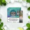 RandM Tornado Pods Cool Mint mit 20 mg/ml Nikotin – stylisches Verpackungsdesign mit eisblauem Gorilla und frischer Minz- und Eiswürfel-Optik im Hintergrund