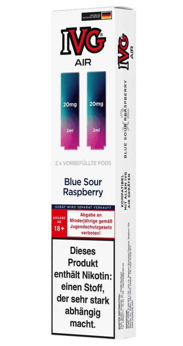 IVG Air Pods Blue Sour Raspberry - 20 mg/ml