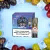 RandM Tornado Pods Grape Ice mit 20 mg/ml Nikotin – stylisches Verpackungsdesign mit Gorilla in Motorradhelm, umgeben von roten, grünen und schwarzen Trauben sowie Eiswürfeln