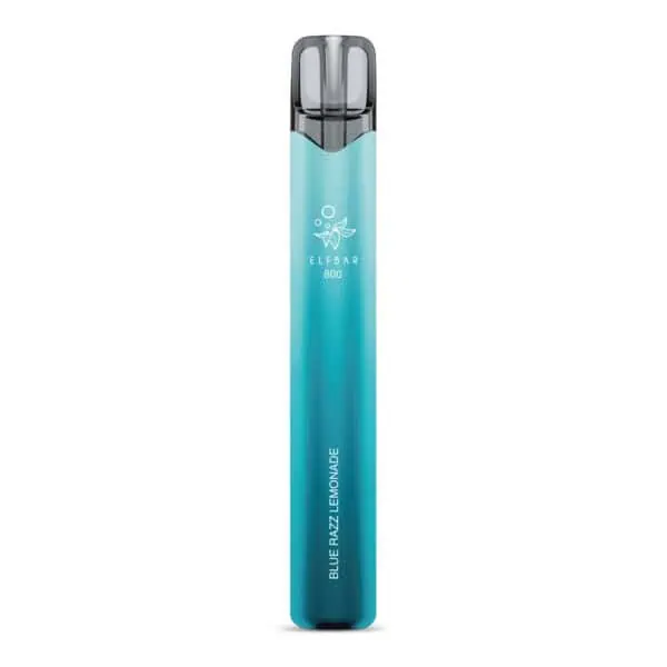ELFBAR 800 Blue Razz Lemonade Einweg E-Zigarette ohne Verpackung – stilvolles türkisfarbenes Gehäuse, 800 Züge, 20 mg/ml Nikotin, intensives Beeren-Zitronen-Aroma