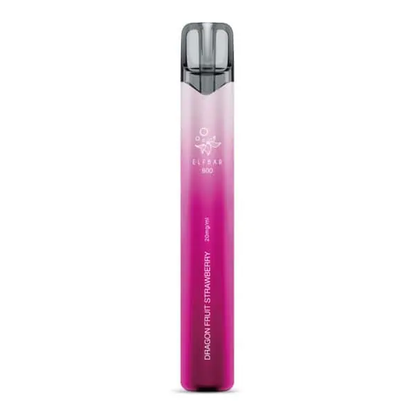 ELFBAR 800 Dragon Fruit Strawberry Einweg E-Zigarette ohne Verpackung – farbintensives Pink mit sanftem Farbverlauf, 800 Züge, exotisch-fruchtiger Geschmack mit 20 mg/ml Nikotin