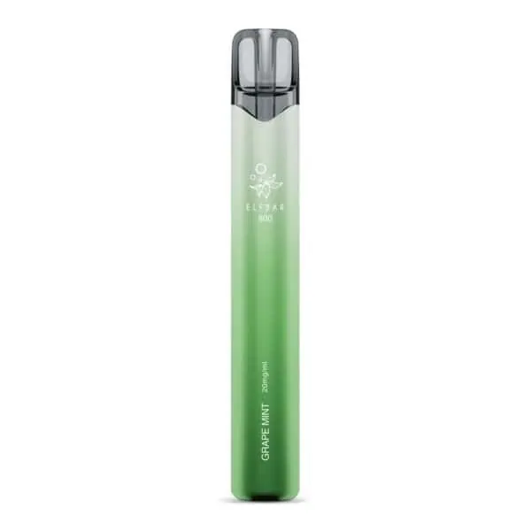 ELFBAR 800 Grape Mint Einweg E-Zigarette ohne Verpackung – frisches grünes Design mit sanftem Verlauf, 800 Züge, Geschmack aus süßen Trauben und kühler Minze, 20 mg/ml Nikotin