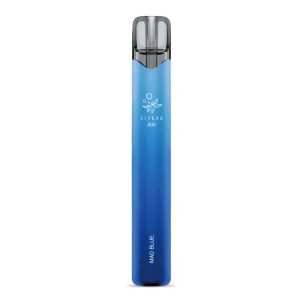 ELFBAR 800 Mad Blue Einweg E-Zigarette ohne Verpackung – tiefblaues Gehäuse mit Farbverlauf, 800 Züge, intensiv beeriger Geschmack, 20 mg/ml Nikotin
